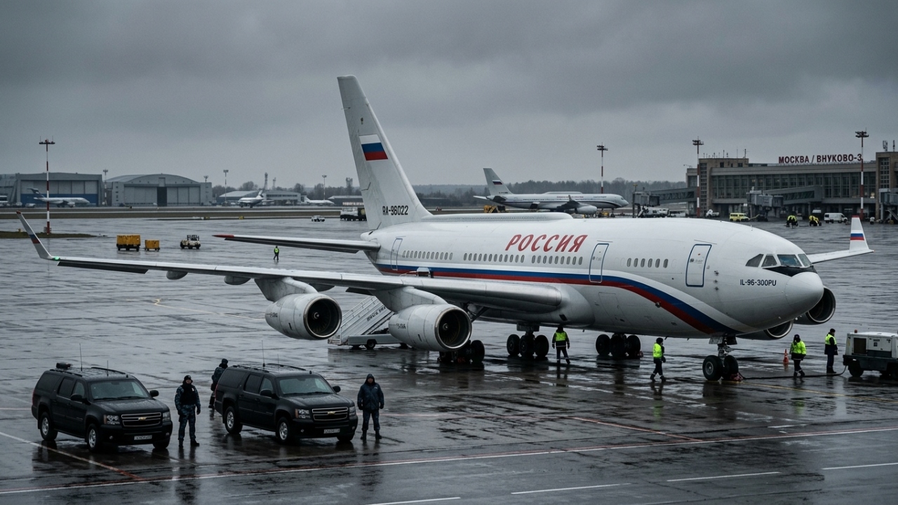 Alcançando 11.500 km de alcance, o Ilyushin IL-96-300PU virou a fortaleza aérea oficial do governo russo com sistemas avançados de defesa