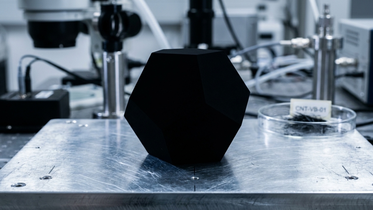 Esqueça o preto comum, pois este material absorve 99,9% da luz e parece um buraco negro, sendo um recorde da nanotecnologia