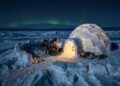 A física termodinâmica demonstra que os abrigos erguidos há 4.000 anos com a técnica inuit de blocos de gelo espiralados não se tornam frigoríficos mortais: eles desenvolvem silenciosamente algo que a maioria dos isolamentos sintéticos nunca conseguirá oferecer, a capacidade estrutural de capturar o calor do próprio corpo humano para manter a casa 40 graus mais quente que a tempestade lá fora, sem precisar de eletricidade