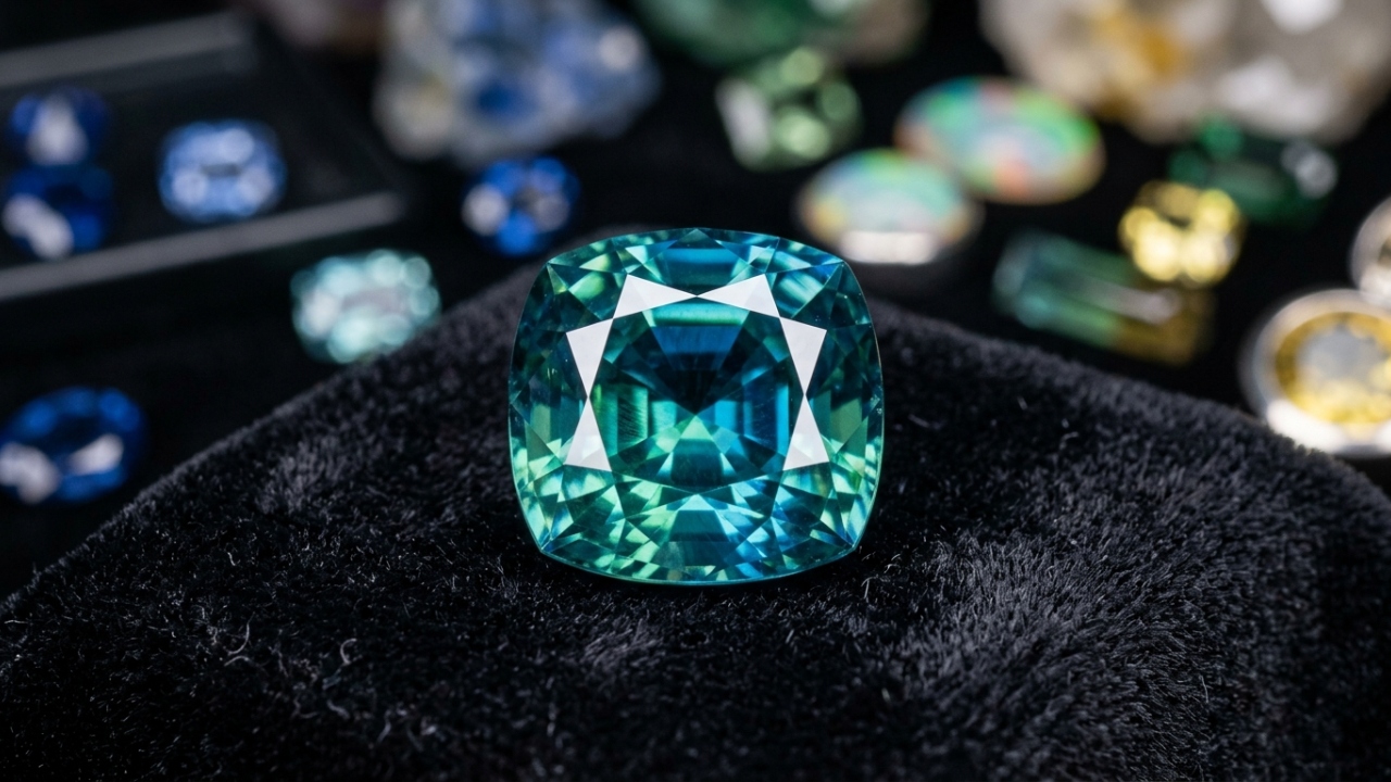 Esqueça as gemas de vitrine, pois este mineral azul-esverdeado de Madagascar é tão raro que gemas puras lapidadas são raridades no mercado