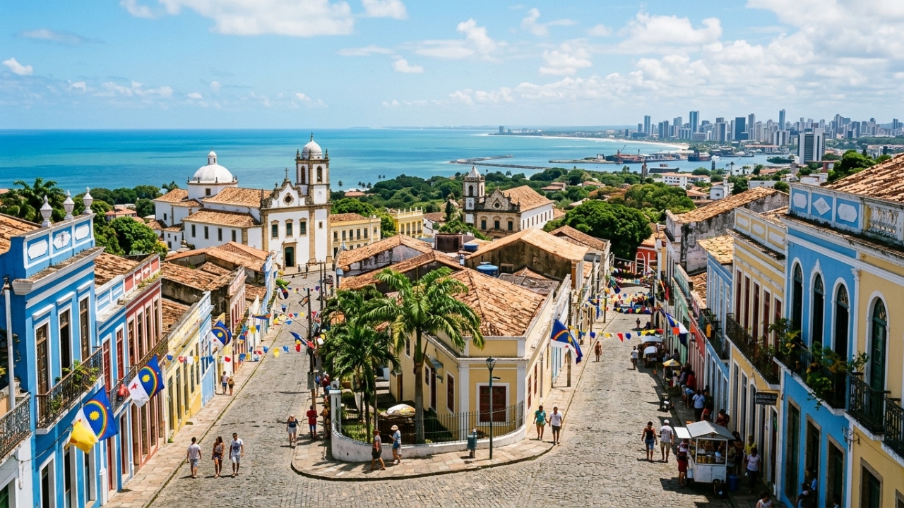 Fundada em 1535 e a 2ª cidade brasileira reconhecida pela UNESCO: o Sítio Histórico de 1,2 km² com 1.500 imóveis tombados a 10 km de Recife