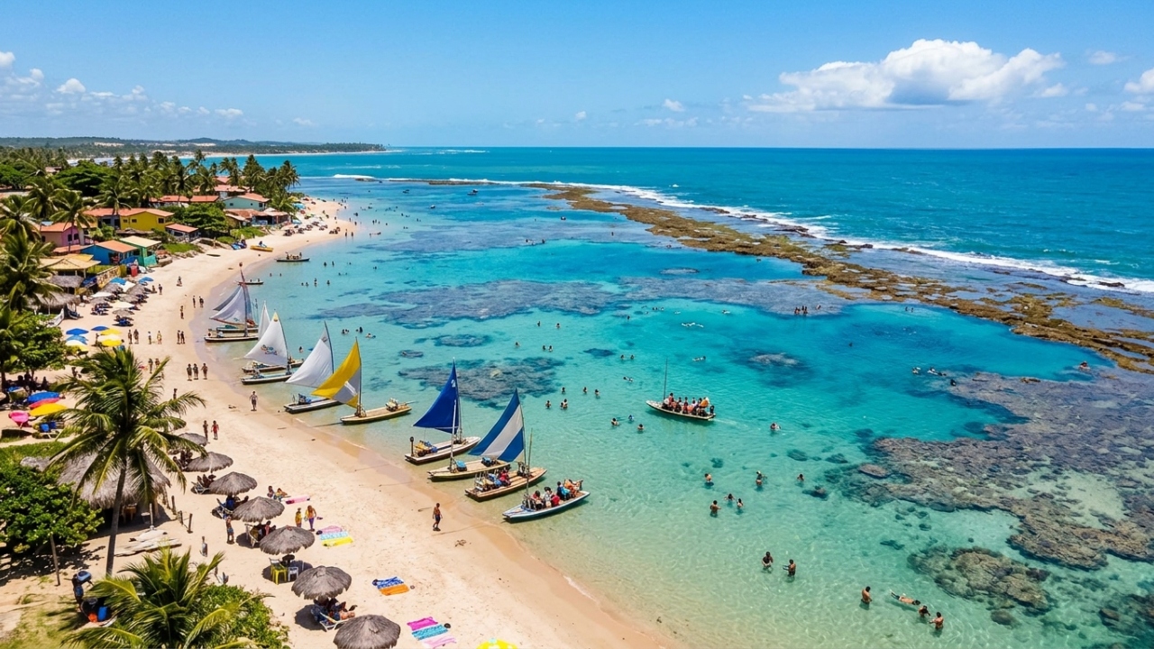 Eleita 10 vezes a praia mais bonita do Brasil: o distrito de Pernambuco com 18 km de orla e piscinas naturais de 2 km de extensão
