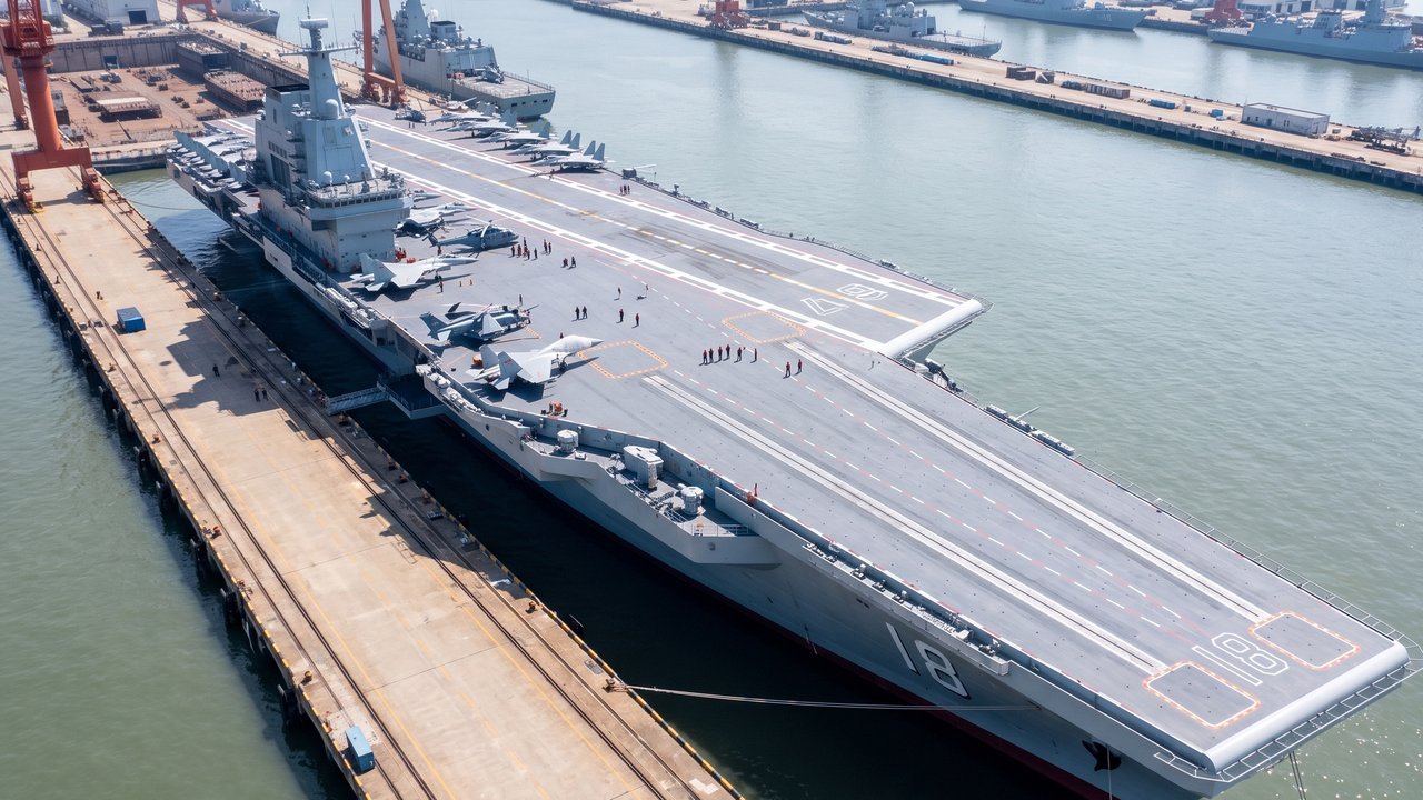Equipado com 3 catapultas eletromagnéticas e mais de 80 mil toneladas, este porta-aviões chinês desafia o domínio naval do Pacífico