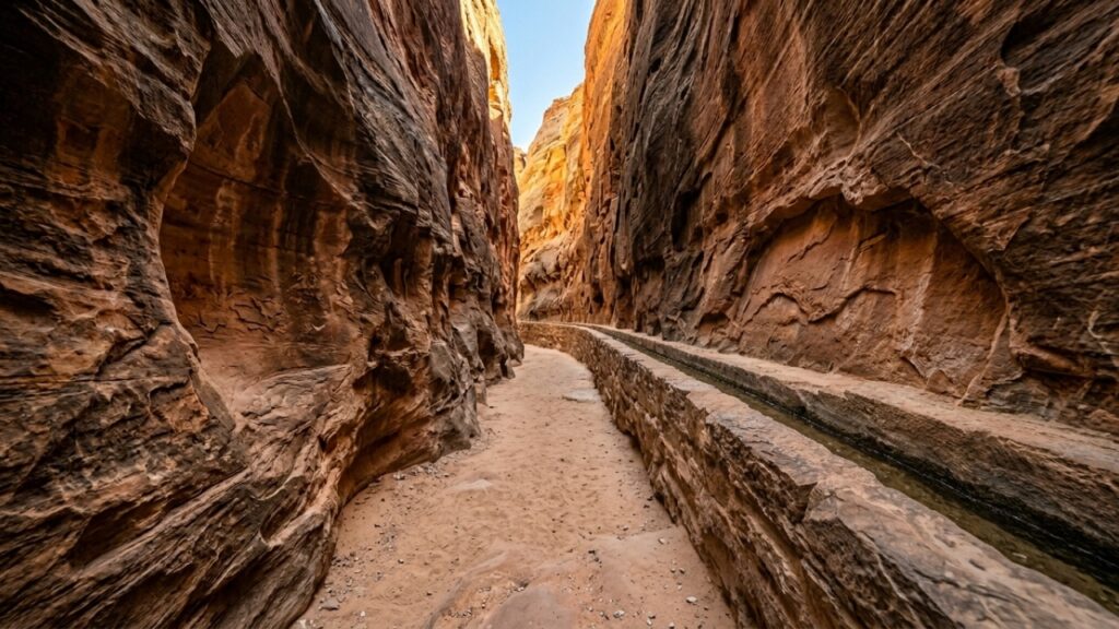 Sistema de cisternas com capacidade para 40 milhões de litros de água permite que a cidade de Petra floresça no deserto com consumo garantido para 30 mil pessoas no passado