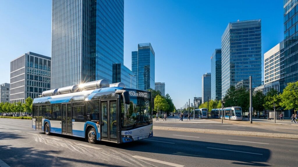 Tanques de hidrogênio com capacidade de 37 quilos garantem autonomia de 450 quilômetros e permitem o abastecimento total do veículo em apenas 15 minutos agora