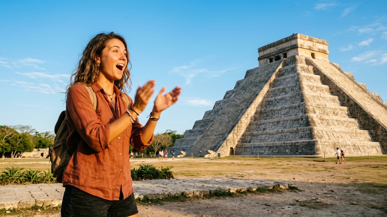 O templo maia construído há mil anos que produz o som exato de um pássaro sagrado quando alguém bate palmas diante da escadaria