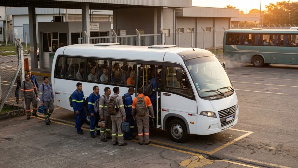 O miniônibus que chega a 34 passageiros mais motorista explica por que o Volare virou solução flexível para escolas e empresas