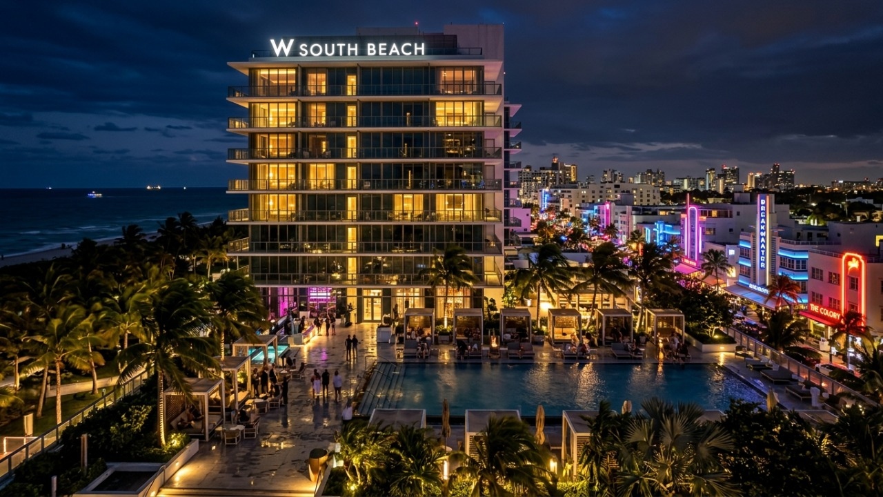 Com 20 andares e 346 luxuosos quartos, o hotel de design arrojado na Flórida virou o ponto mais badalado e exclusivo da orla de Miami Beach