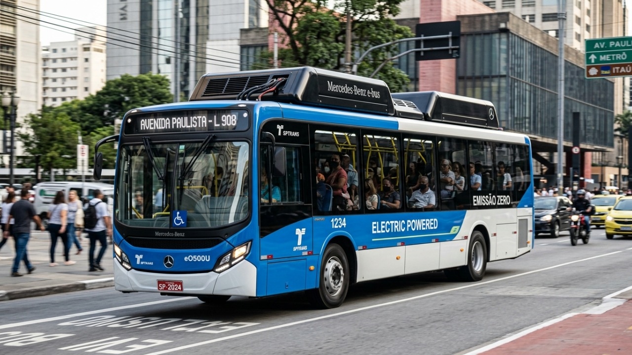 O ônibus elétrico brasileiro que roda uma linha inteira em silêncio e promete aposentar motores a diesel nas capitais