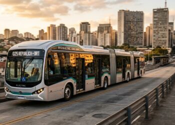 O gigante articulado que carrega uma multidão de uma vez e mostra por que algumas cidades preferem ônibus a metrô