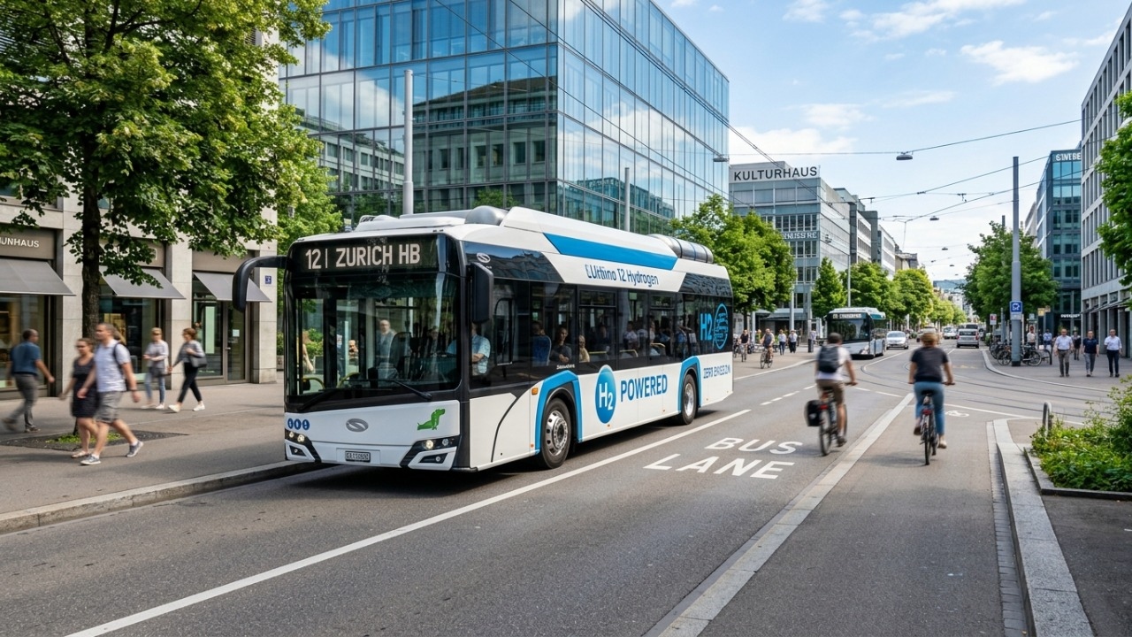 O ônibus europeu que abastece em minutos e solta apenas vapor de água enquanto roda em linhas urbanas