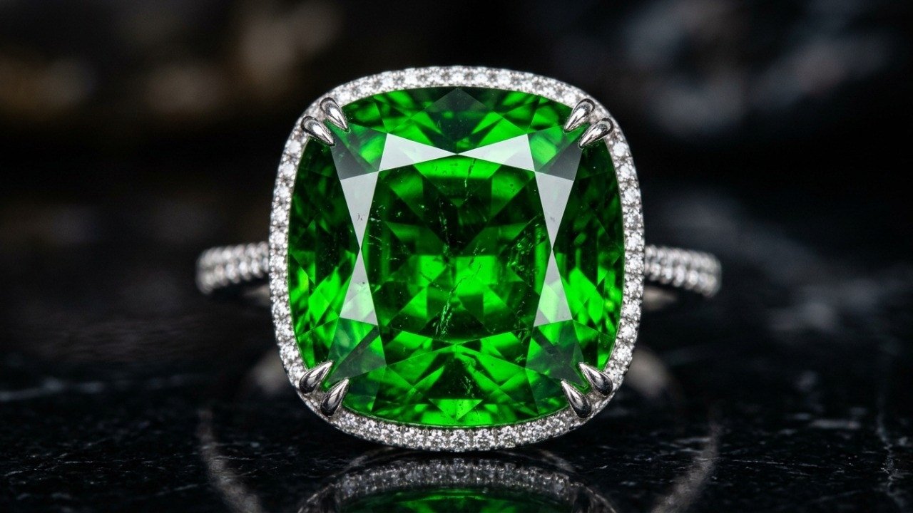 Esqueça a esmeralda e a turmalina verde, pois este cristal siberiano brilha com um verde profundo gerado pelo cromo de sua estrutura