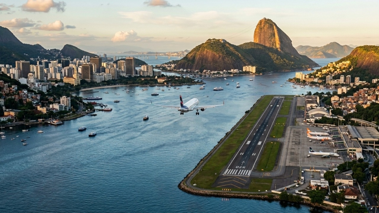 O clássico terminal art déco de 1936 com pista de 1.323 metros na Baía de Guanabara que virou o coração da aviação no Rio de Janeiro