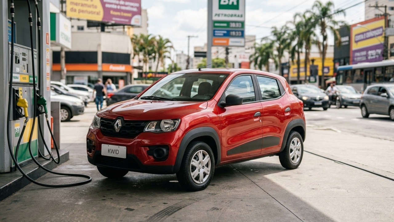 Renault tem modelo compacto que faz mais de 15 km por litro de combustível e transforma baixo custo em argumento forte