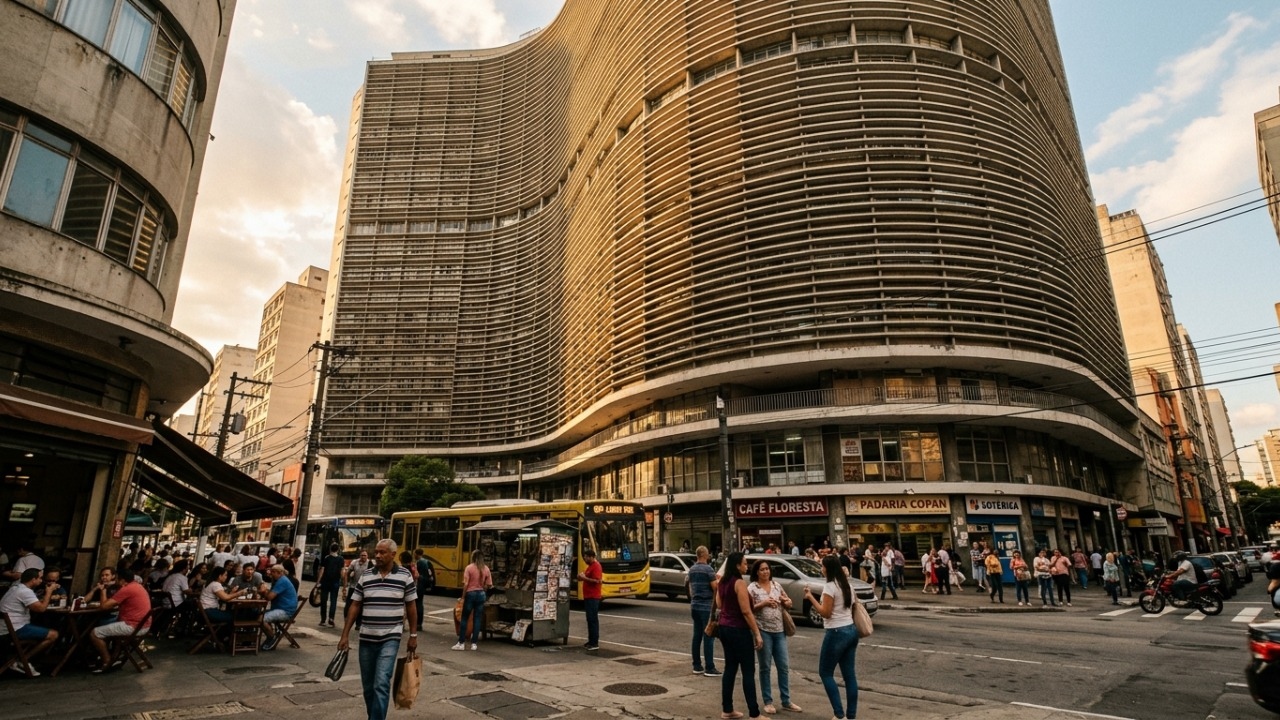 Projetada com uma silhueta ondulada de 115 metros de altura e 1.160 apartamentos, a estrutura de 1966 é o maior bloco residencial da América Latina