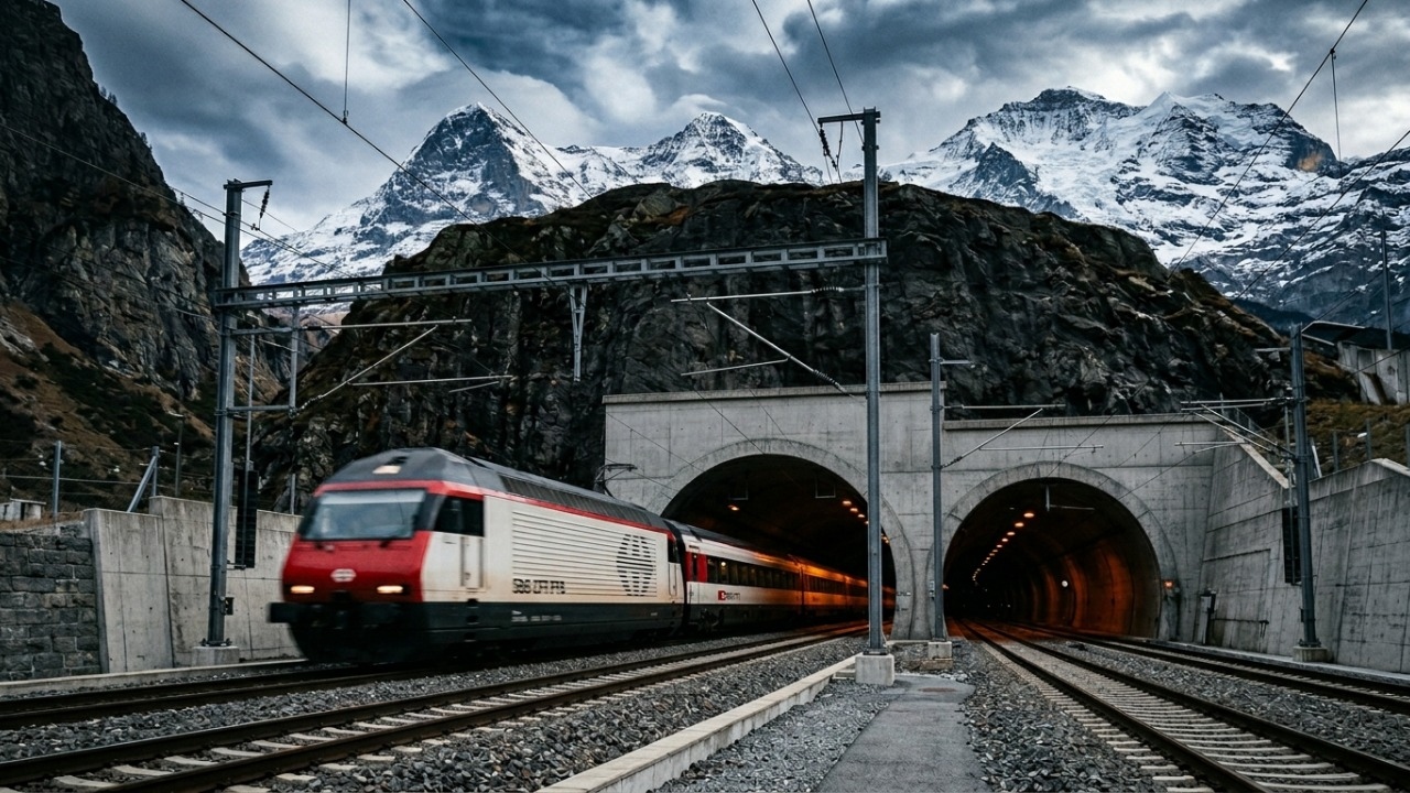 Com quase 57 km sob os Alpes, o túnel suíço que atravessa montanhas por dentro mudou a lógica dos trens na Europa