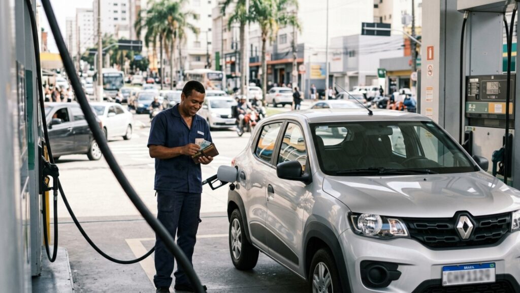 Renault tem modelo compacto que faz mais de 15 km por litro de combustível e transforma baixo custo em argumento forte