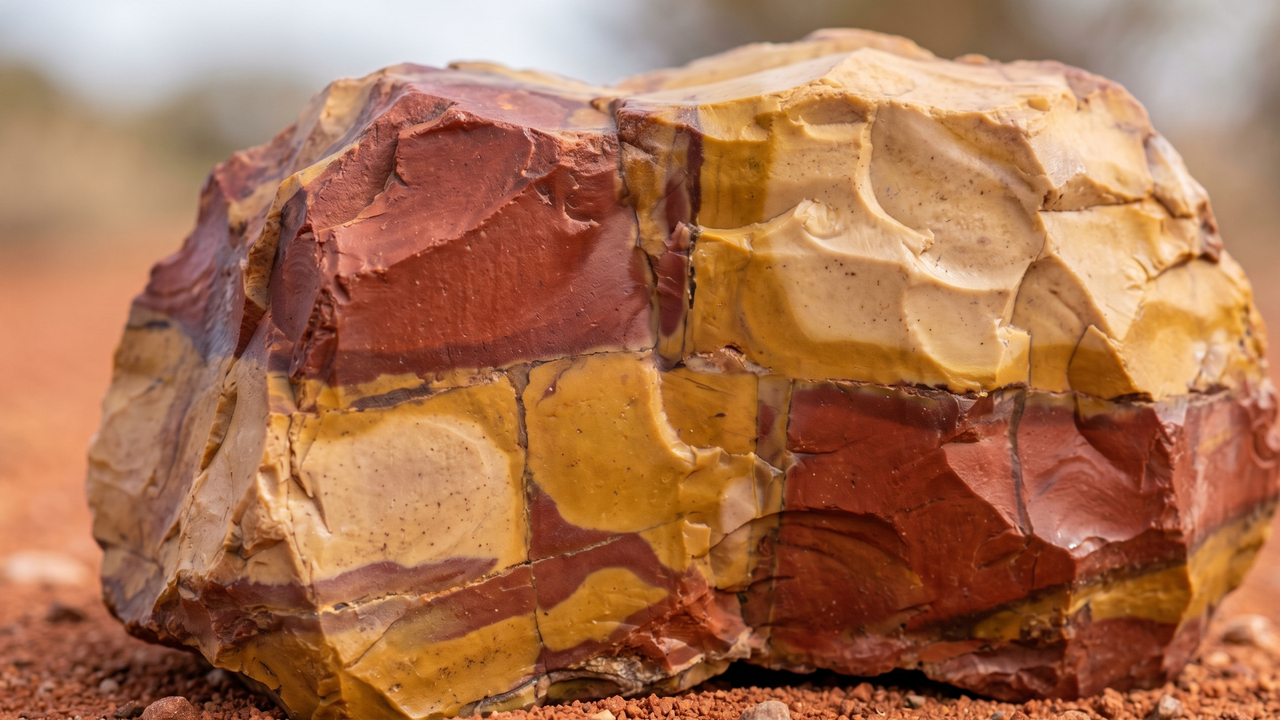 Esqueça o jaspe comum, pois este mineral formado por fósseis de micro-organismos de 100 milhões de anos exibe tons de vermelho e amarelo