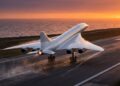Avião supersônico decola ao pôr do sol prometendo encurtar voos transatlânticos