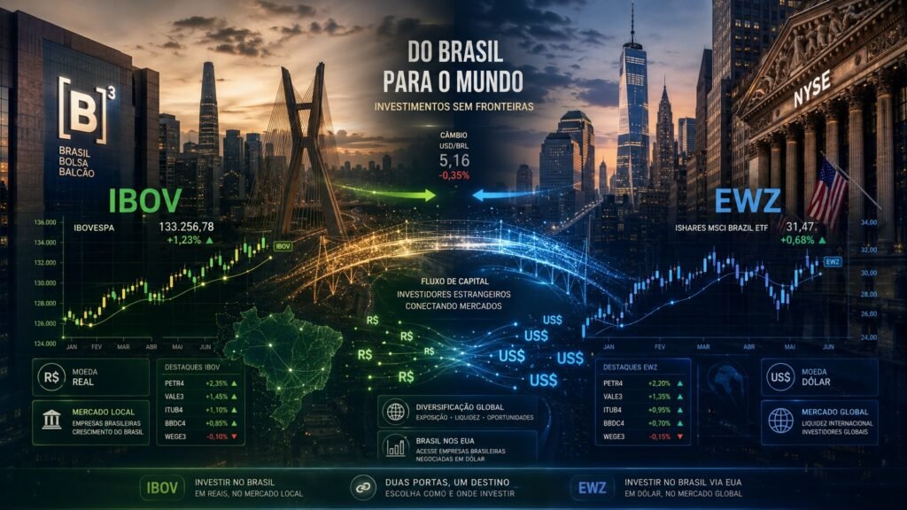 EWZ e IBOV. Iguais? Concorrentes? O que está por trás dessas letrinhas