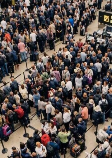 Aeroporto lotado