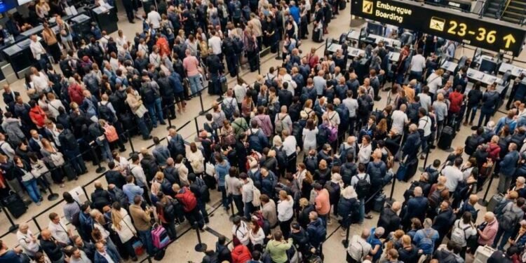 Aeroporto lotado