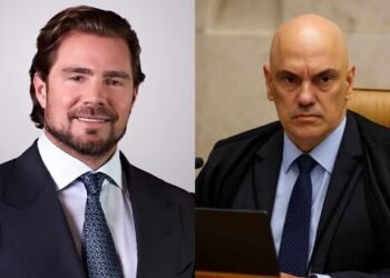 Daniel Vorcaro e Alexandre de Moraes em montagem.